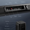 GCZ Soundbar with Subwoofer, 2.1 CH Separable Sound Bars for TV, Bluetooth/HDMI-ARC/AUX/Opt 3D Surround Sound